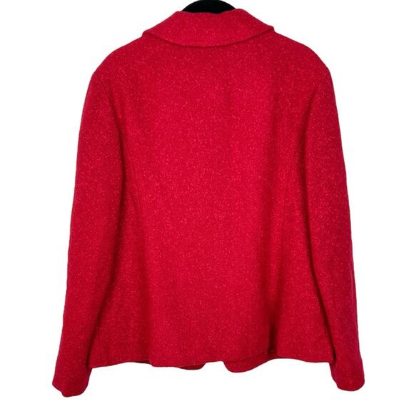 Vintage 70s Pendleton Red Wool Blazer Jacket Med 16 Preppy Retro Holiday - Picture 7 of 9